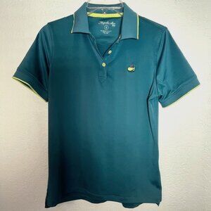 Magnolia Lane Master'sTech Golf Shirt Womens Small Teal with Lime Edging